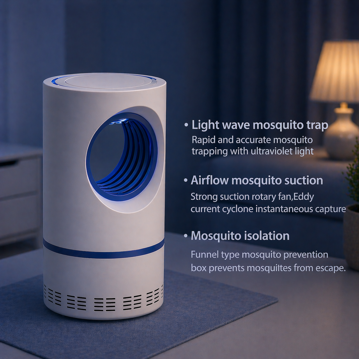 UV Mosquito Killer Lamp Silent & Powerful Protection