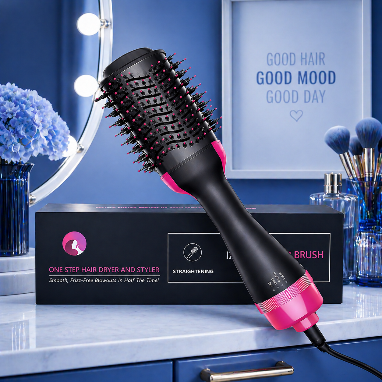 3-in-1 Hair Dryer Brush – Salon-Style Hair in Minutes at Home
