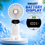 5-in-1 Rechargeable Mini Fan with Digital Display.