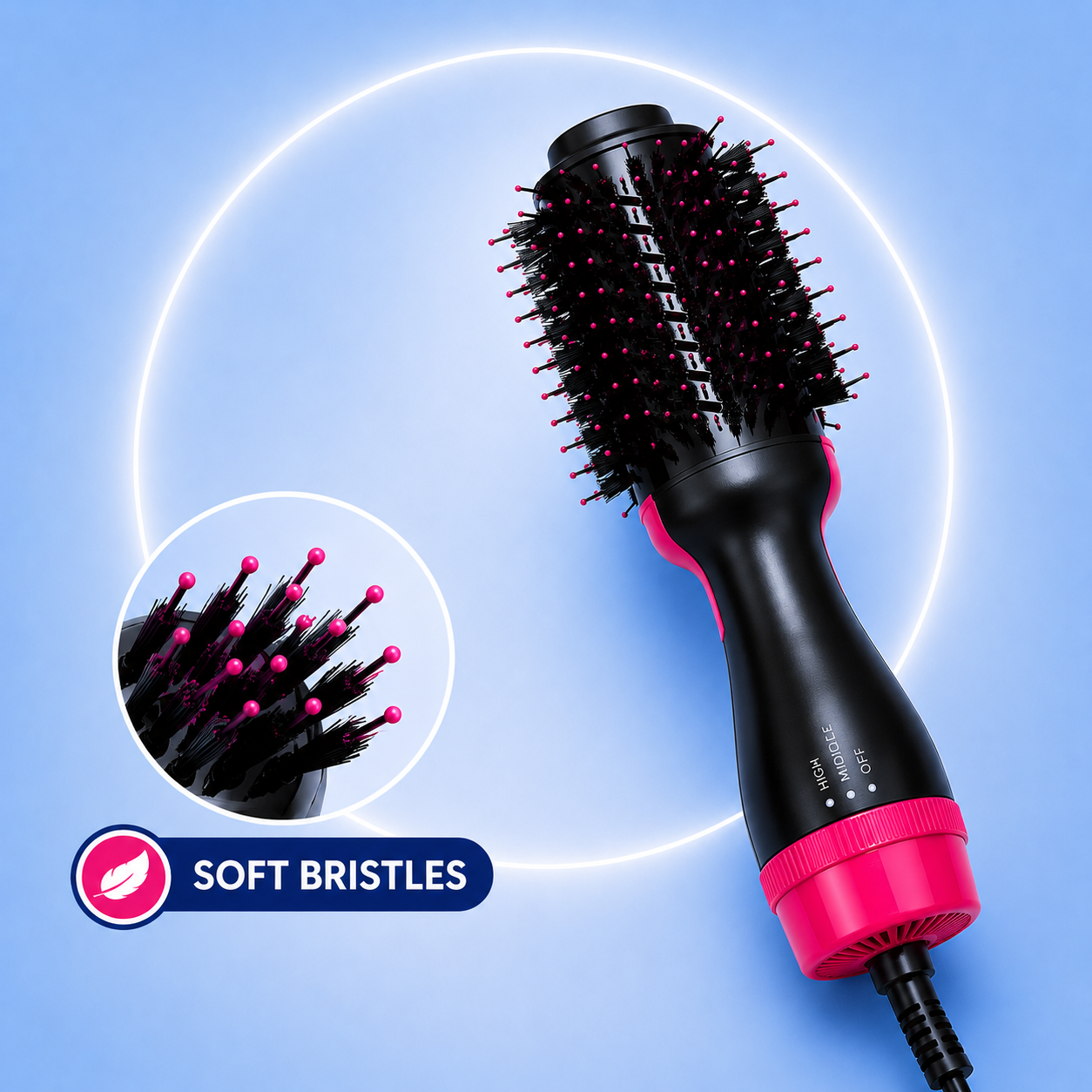 3-in-1 Hair Dryer Brush – Salon-Style Hair in Minutes at Home