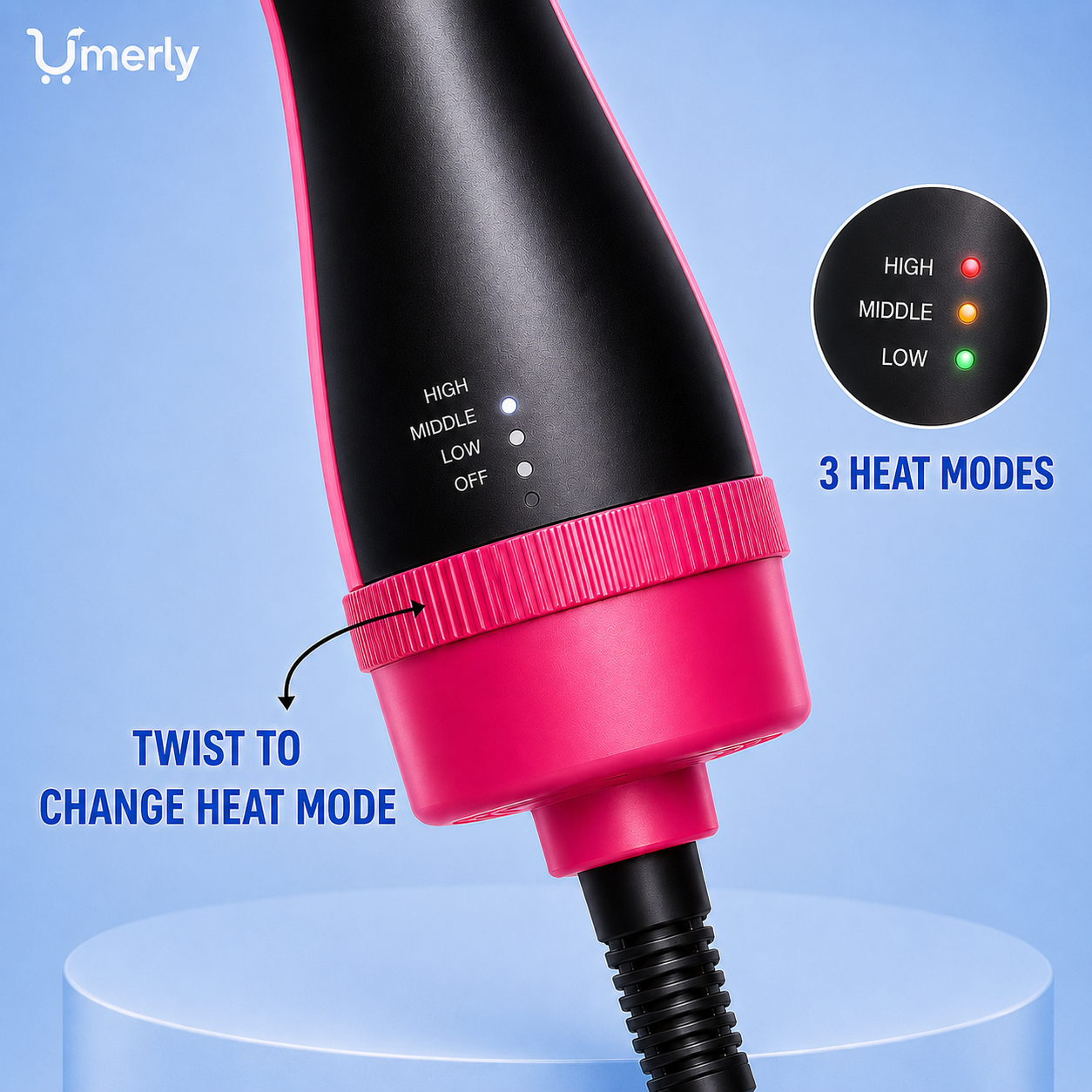 3-in-1 Hair Dryer Brush – Salon-Style Hair in Minutes at Home