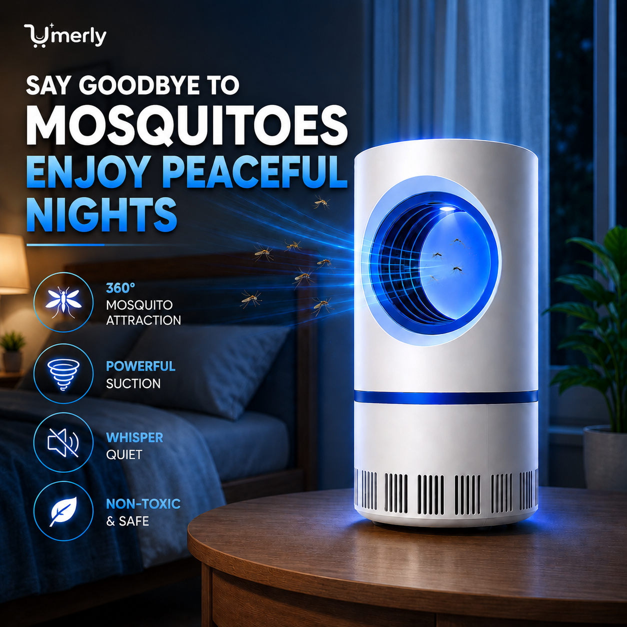 UV Air Suction Mosquito Killer Lamp.
